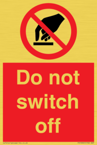 Do not switch off 